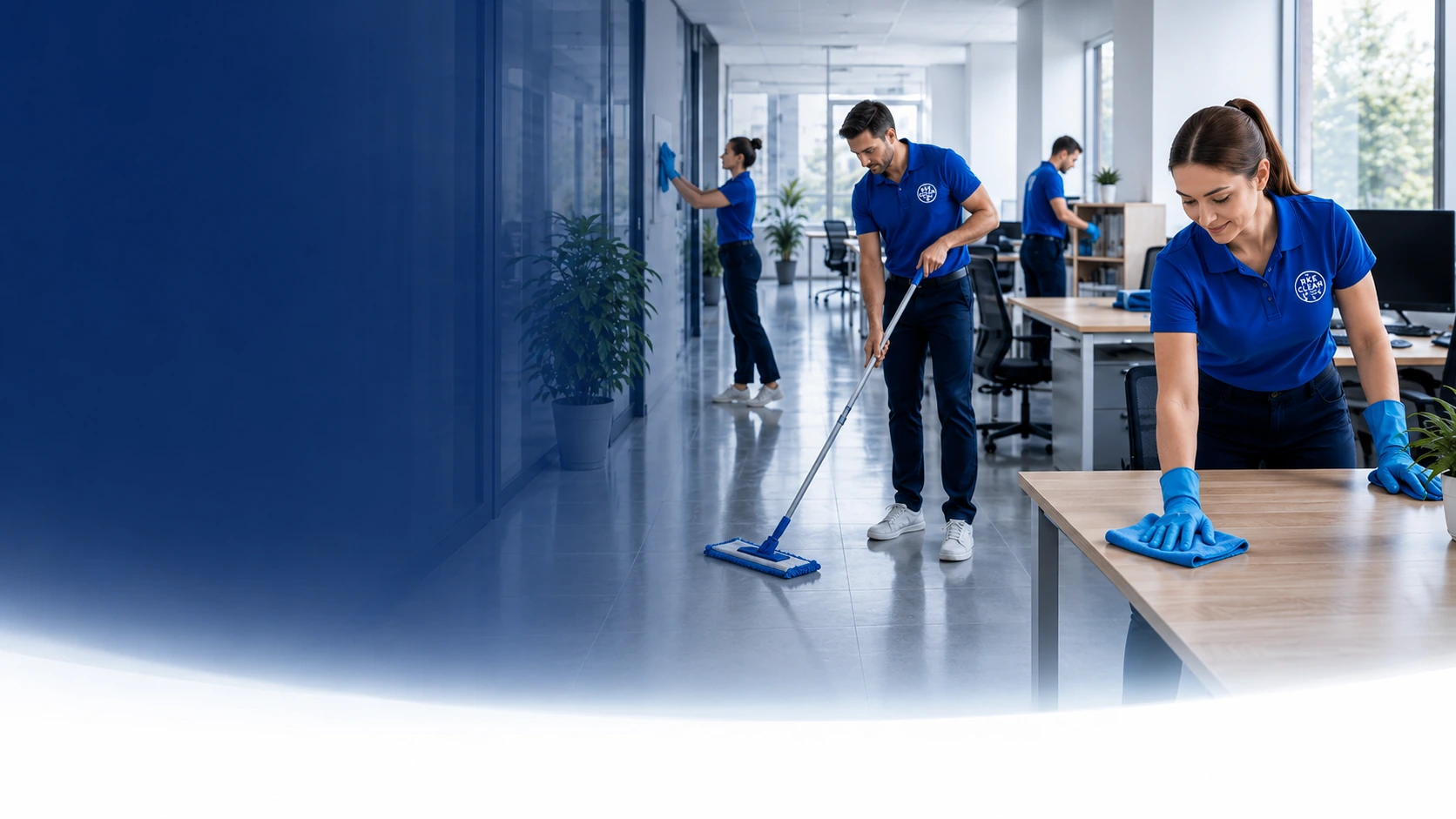 RKE Clean Reinigungsteam bei der Büroreinigung